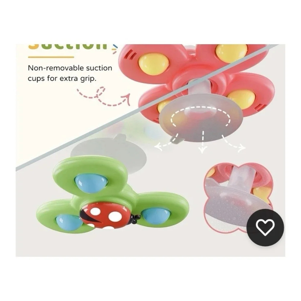 Strong Suction Cup Fidget Rotating Sensory Bath Toys for Baby Christmas Stocking